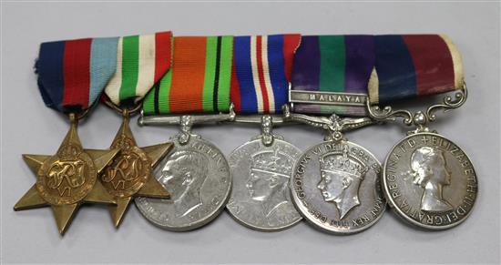 A WW2 LSGC group of six medals to 1435104 P.E.Daniels RAF